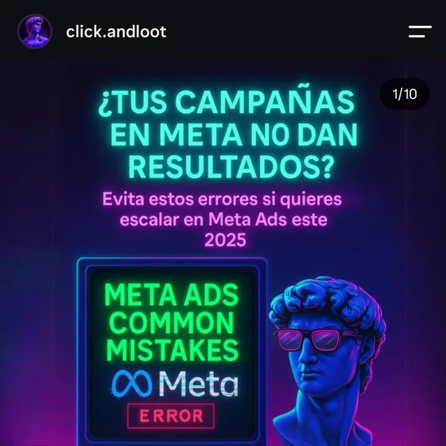 Post de Click and Loot: errores comunes en Meta Ads